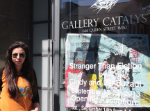 Director Nicole Gretes stands outside of Toronto's Gallery Catalyst.