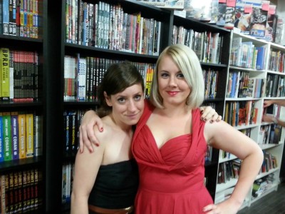 Hope Nicholson and Rachel Richey  at Nelvana launch party