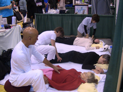Shiatsu Therapy Society, located in Toronto, offered massages to visitors.