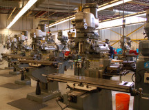 Heavy duty equipment lines the Tool and Die lab.