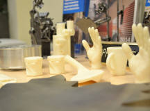 Sculptures done by students using 3D printing facilities at STC.
