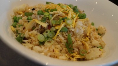 Yang chow fried rice is flavourful, with big chunks of pork and shrimp.