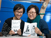 Shiyeon Cho and Airin Budiman, second year illustration students, created a fan zine inspired by their favourite manga series Haikyu.