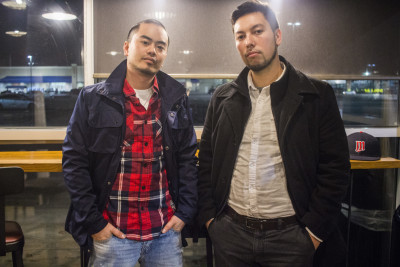 Daniel Mandani, 26, (left) and Raymond To, 23, (right), work collaboratively in rap music and both discovered Lab•B as an outlet for connecting and growing in the creative community.